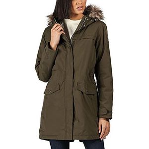 Westlynn Water Repellent High Shine Fabric Thermoguard Insulation Taffeta Lined Luxury Faux Fur Trim Coat