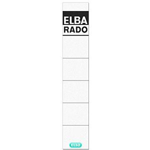 ELBA 100551822 Rado Rugetiketten, pak van 10, smal en kort, zelfklevend, wit