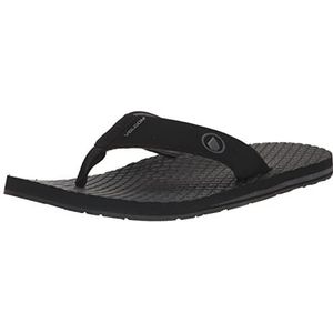 Volcom Heren Eco Recliner 2 Flip Flop Sandaal, zwart grijs, 8 UK, Zwart Grijs, 40.5 EU