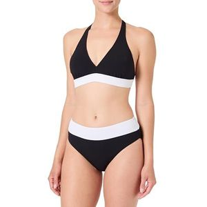 Bikiniset met afneembare schelpen, jacquard-stof, Zwart/Wit, 36