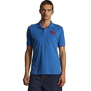 La Martina - Men's regular-fit Polo Shirt, Classic Blue, Man, XXL