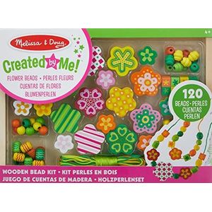 Melissa & Doug 14178 houten kralenset, Flower Power, meerdere kleuren