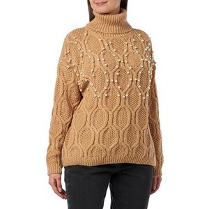 LEOMIA Dames gebreide trui 11019600-LE02, camel, M/L, kameel, M/L