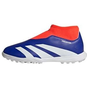 adidas Predator League Laceless J Football Boots Turf Gazon voetbalschoenen Unisex kinderen, meerkleurig (Lucid Blue Ftwr White Solar Red), 31.5 EU