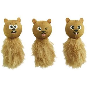 Nina Ottosson by Outward Hound Plush Replacement Chipmunk Toys for Snuffle N' Treat Dog Ball Puzzle - 3 Pack