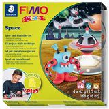 Staedtler 8034 17 LYST Space Monster Fimo Kids vorm&play set (superzachte, ovenhardende kneed, handleiding, hersluitbare doos, set met 4 blokken, 1 modelleerstaaf en 1 speelkusse)