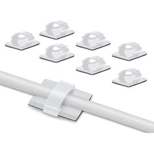 Elfcam® - Kabelclips, zelfklevend, verstelbaar, voor glasvezelkabels, bevestiging van draad en kabels in huis of kantoor (30 stuks)