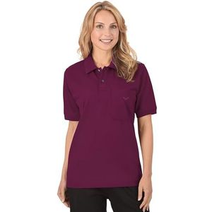 Trigema Dames poloshirt met knoopsluiting - Deluxe piqué-kwaliteit - halve mouwen - 527601, aubergine, 5XL