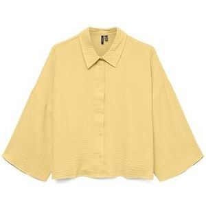 Vmnatali Crop Shirt WVN Ga Noos, geel (pale banana), L