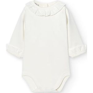 BABIDU Babybody met lange mouwen van 100% katoen met graskraag met kant, babybody van zachte, hypoallergene en ademende stof, uniseks kleding voor baby's en meisjes, voor het dragen