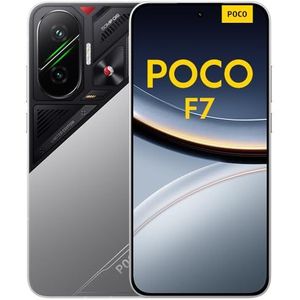 POCO F7 Smartphone, 12+512GB, Silver, Flagship Snapdragon® 8s Gen 4, 6500mAh battery, 50MP Sony camera with OIS, 6.83"" 1.5K 120Hz AMOLED display (No power adapter included)