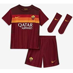 NIKE Roma I NK BRT Kit Hm Voetbalset, Uniseks Kinderen, Team Crimson/Dark Team Red/University Gold Full Sponsor, 12-18 m