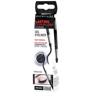 Maybelline New York Eyestudio Lasting Drama 24H gel eyeliner, intens zwart, 3g