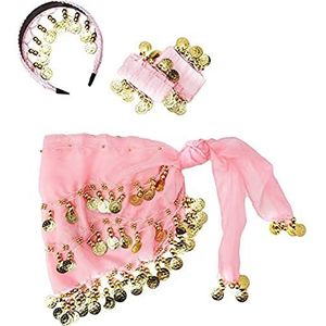 The Turkish Emporium Gypsy Buikdanseres Accessoire Set Hip Sjaal Haarband Armbanden