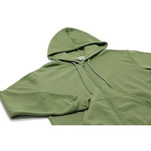 Fumo Gebreide hoodie voor heren, met ritssluiting, polyester, olijf, maat M, olijf, M