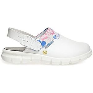 ABEBA 37320 DYNAMIC ESD verstopping met druk, OB, A, E, FO, SRC, wit/blauw/roze, maat 37