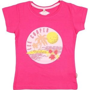 Lee Cooper Maglietta Ragazza T-shirt met korte mouwen voor meisjes, fuchsia, 12 Jaar
