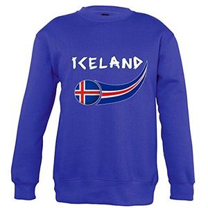 Supportershop sweatshirt Island, koningsblauw, kinderen 12 jaar, unisex, FR: 2XL (maat fabrikant: