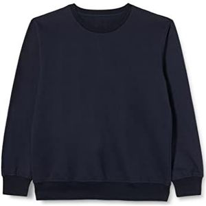 FM London Heren Slim Fit Pullover Fashion Fit Crew Neck Jumper effen, blauw (navy), XXL