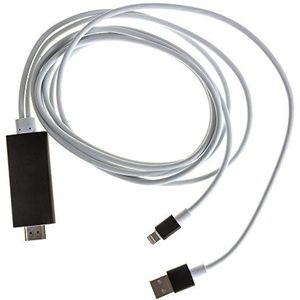 Silica DMV120BLACK HDMI-kabel voor Apple iPhone / Apple IPad lightning 8-polig zwart