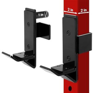 Yes4All J-Hooks halterhouder voor power rack - J haak halterrek/fitnessrekken J haak - geschikt voor 5x5 cm vierkante buis (paar)