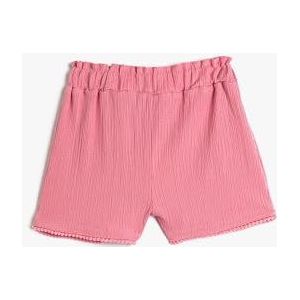 Koton Babygirls Elastische Tailleband Shirred Textured Shorts, roze (274), 9-12 Maanden