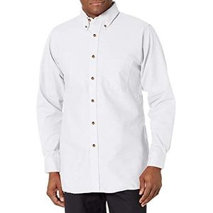 Red Kap Men's Poplin Dress Shirt, White, 3X-Large/Tall