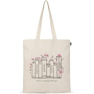 Ecoright Aesthetische Canvas Tote Bag voor Vrouwen, Herbruikbare Katoenen Tote Tas voor School, Grocery, Winkelen, Strand & Geschenken voor Vrouwen, bookworming, Eén maat, Utility