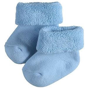 FALKE Uniseks-baby Sokken Erstling B SO Katoen eenkleurig 1 Paar, Blauw (Crystal Blue 6290), 50-56