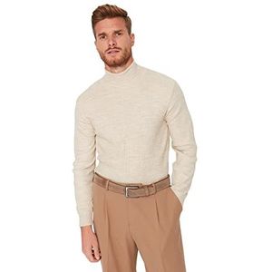 Trendyol Man Acryl Trui - Beige - Slim L Beige, Beige, L