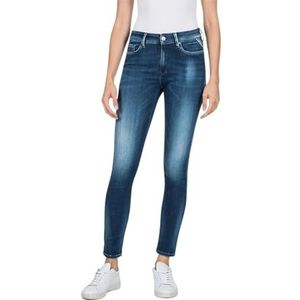 Replay Dames Jeans Luzien Skinny-Fit met stretch, 9 Medium Blue., 25W x 28L