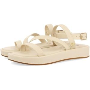 GIOSEPPO Coulee platte sandalen, off-white, 36 EU, Ivoor, 36 EU