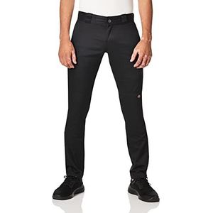 Dickies Heren dubbele knie werkbroek skinny rechte casual, Zwart, 38W / 32L