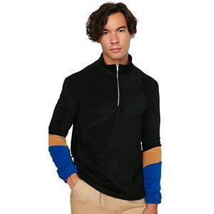 TRENDYOL MAN Sweatshirt - Grijs - Regular, Zwart, XL