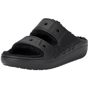 Crocs Unisex Baya Cozzzy sandaal, zwart, 4 UK, Zwart, 37/38 EU