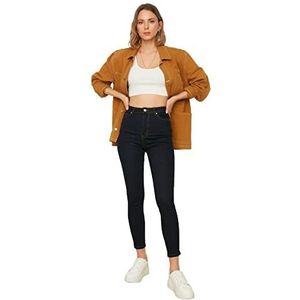 TRENDYOL Lacivert skinny jeans voor dames, hoge taille, donkerblauw, 38
