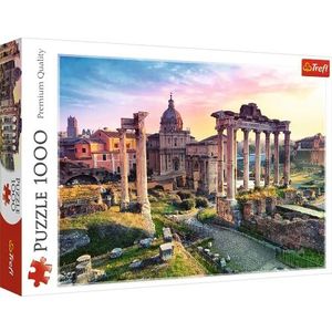 Trefl - Forum Romani puzzel - 1000 elementen, Italië, Rome, Gezicht op het Forum Romanum, Oud gebouw, doe-het-zelf puzzel, creatief vermaak, fun, klassieke puzzel voor volwassenen en kinderen