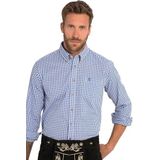 JP1880 - Klederdracht Overhemd - Blauw/Wit - Lange Mouw - Regular Fit