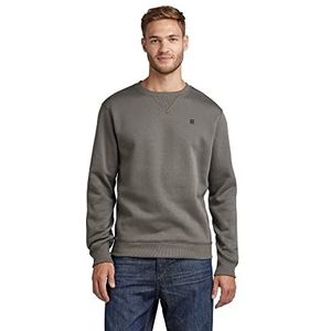 G-STAR RAW Heren Premium core r sw ls Sweater, Grijs (Graniet C235-1468), L