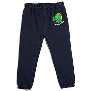 Koton Babyboy Jogger Sweatpants Elastische Tailleband Dinosaur Printed, Dark Indigo (Din), 4-5 Jahre