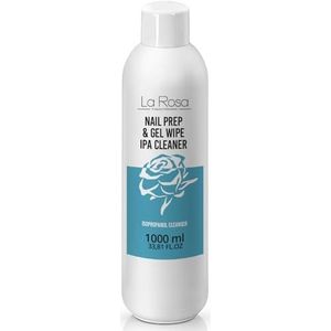 LaRosa Nagelreiniger 1000ml - Isopropanol IPA Ontvetter voor Nagels - Voorbereiding voor Nagellak, Gel, Hybriden en Kwasten - NAIL PREP & GEL WIPE - Cleaner voor Gelnagels