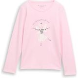 TOM TAILOR - Shirt - Lichtbeige - Motiefprint - Lange Mouw