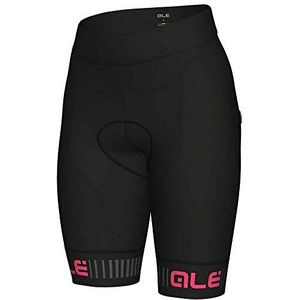 Alé Cycling Dames Solid Traguardo fietsbroek, zwart/fluo roze, XXL