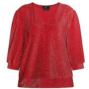 nelice glittershirt voor dames, rood, M