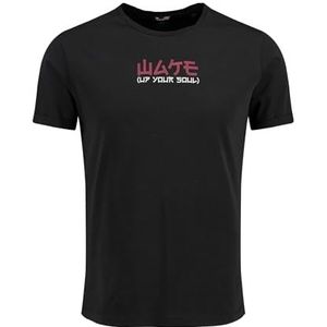 KEYLARGO Klwake Up Round T-shirt voor heren, zwart (1100), S