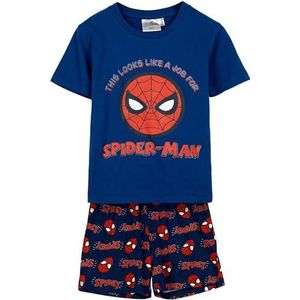 CERDÁ LIFE'S LITTLE MOMENTS Comfortabel en grappig, Spiderman-pyjama, ideaal voor ontspanning en spel, 2 stuks, uniseks, kinderen, Blauw, 7 Jaar