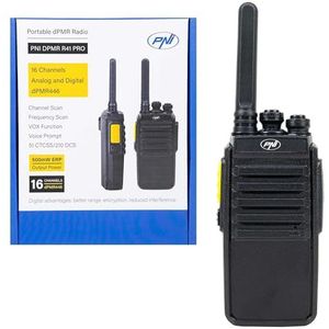 Draagbare radio PNI DPMR R41 PRO 0,5 W, 16 kanalen, VOX, programmeerbaar, 1500 mAh, hoofdtelefoon met microfoon inbegrepen
