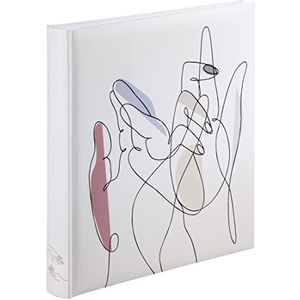 Hama Fotoalbum ""Hands"" 29 x 32 cm (boek-album met 60 witte pagina's, met scheidingsbladen, om zelf vorm te geven en in te plakken, herinneringsalbum), fotoboek, wit