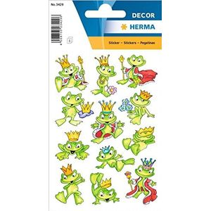HERMA 3429 stickers ""Froschkönig"" van papier, zelfklevende stickers voor jongens, meisjes, peuters en verjaardagen, 36 dieren-stickers voor kinderen