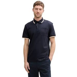 TOM TAILOR Poloshirt voor heren, 10668 - Sky Captain Blue, XL